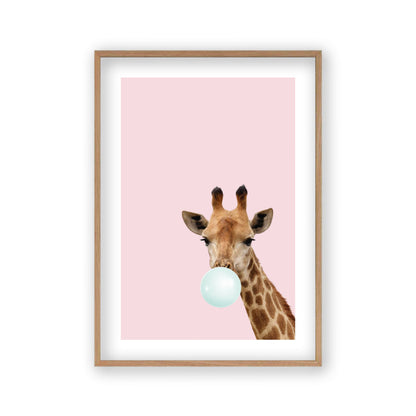 Bubblegum Giraffe Print