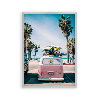 Camper Van Beach Pink Print - Blim & Blum
