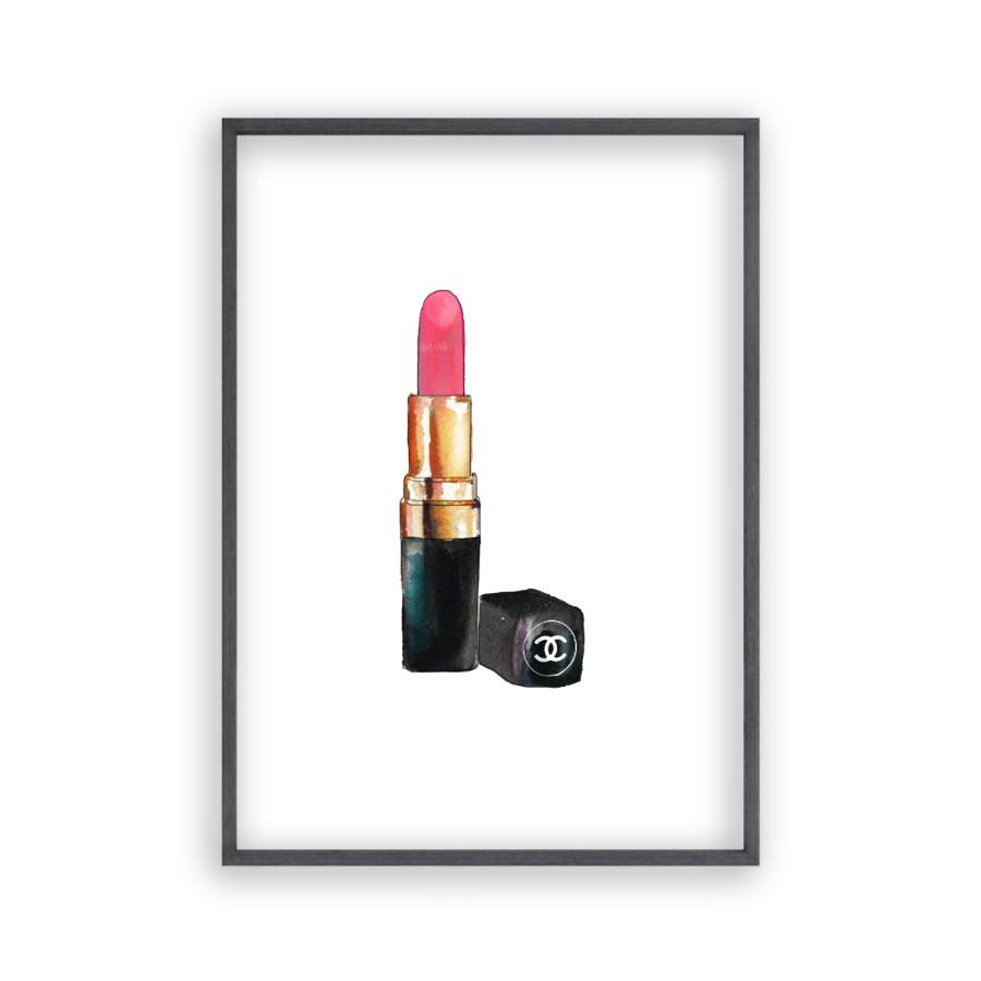 Coco Chanel Lipstick Print - Blim & Blum