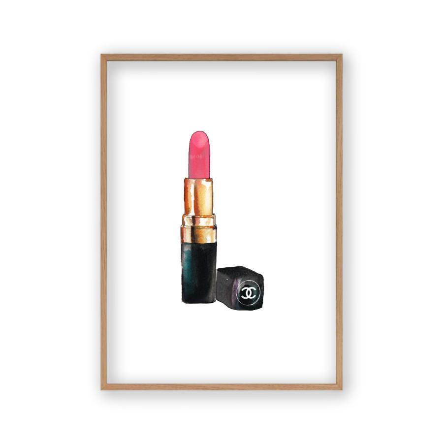 Coco Chanel Lipstick Print - Blim & Blum