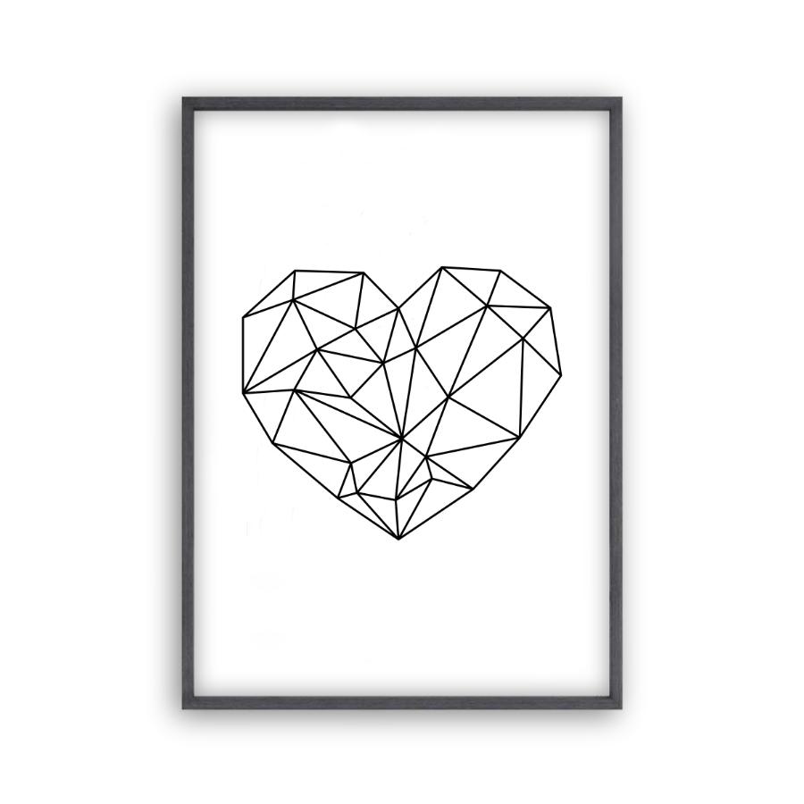 Geometric Heart Print - Blim & Blum