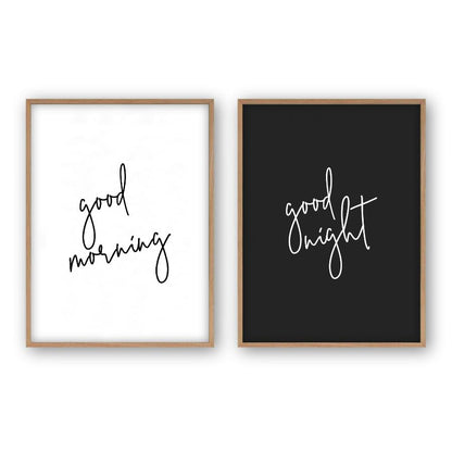 Good Morning Good Night - Set Of 2 Prints - Blim & Blum