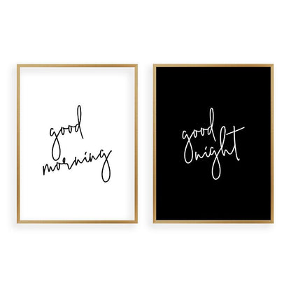 Good Morning Good Night - Set Of 2 Prints - Blim & Blum