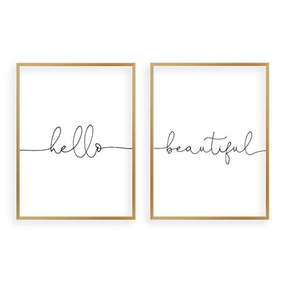 Hello Beautiful - Set Of 2 Prints - Blim & Blum