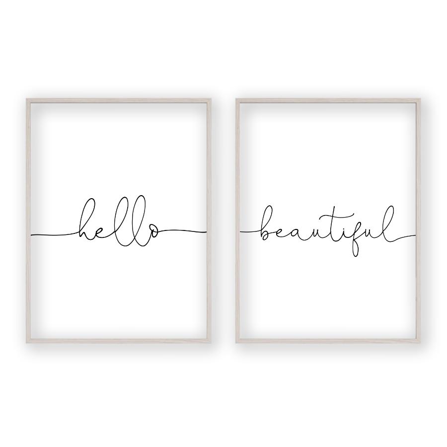 Hello Beautiful - Set Of 2 Prints - Blim & Blum