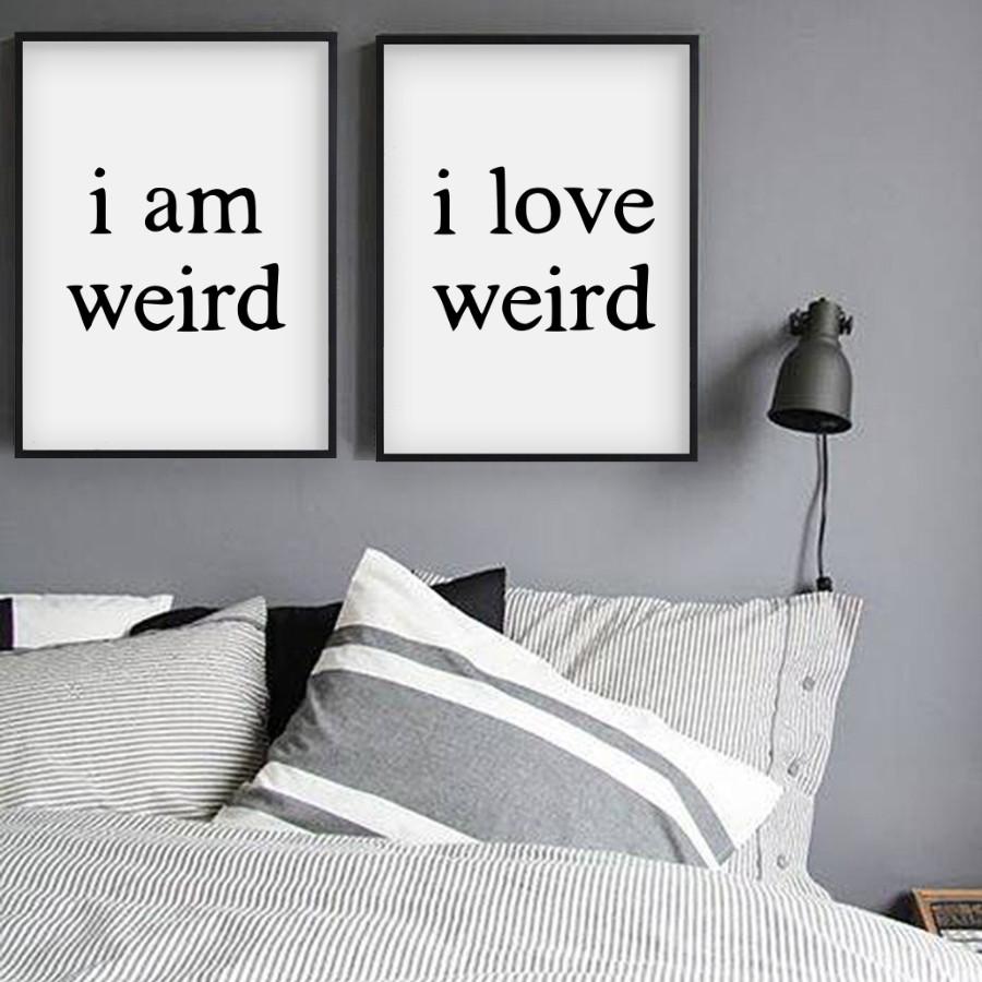 I Am Weird I Love Weird - Set Of 2 Prints - Blim & Blum