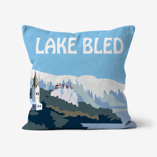 Lake Bled Faux Suede Cushion