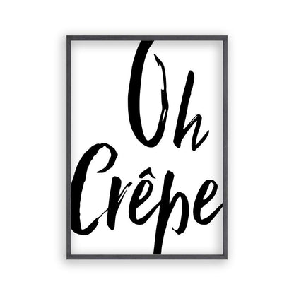 Oh Crepe Print in a black oak frame