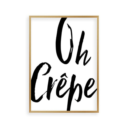 Oh Crepe Print in a brushed copper frame