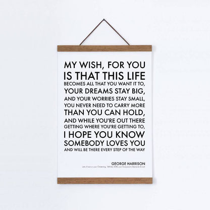 Personalised Christening Wish Hanging Canvas Print - Blim & Blum