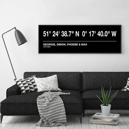 Personalised Coordinates Bus Blind Print
