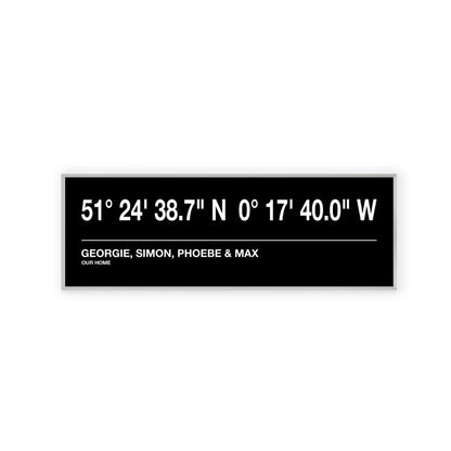 Personalised Coordinates Bus Blind Print