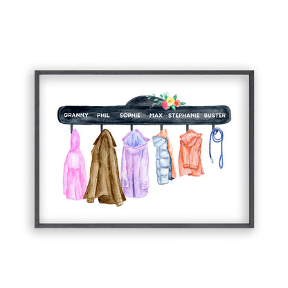 Personalised Family Names Coat Print