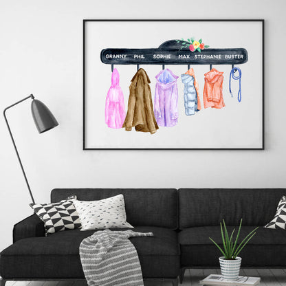 Personalised Family Names Coat Print