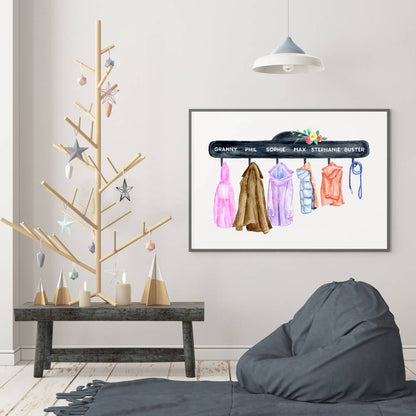 Personalised Family Names Coat Print