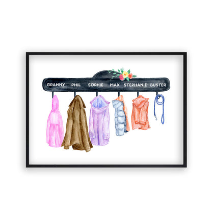 Personalised Family Names Coat Print