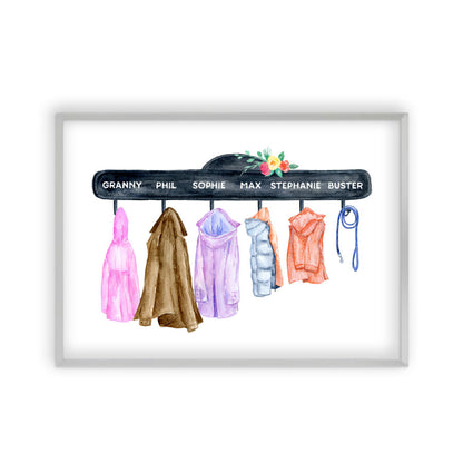 Personalised Family Names Coat Print