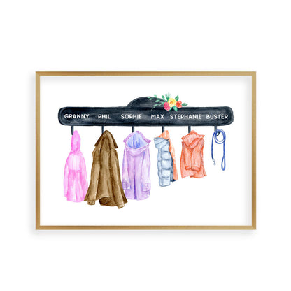 Personalised Family Names Coat Print