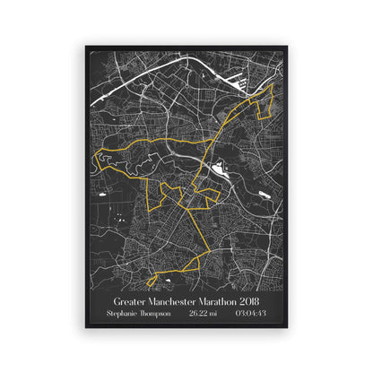 Personalised Greater Manchester Marathon Map Print