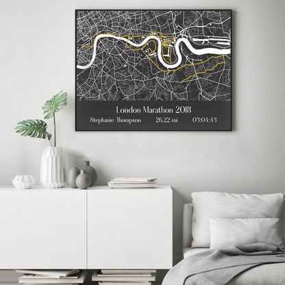 Personalised London Marathon Map Print