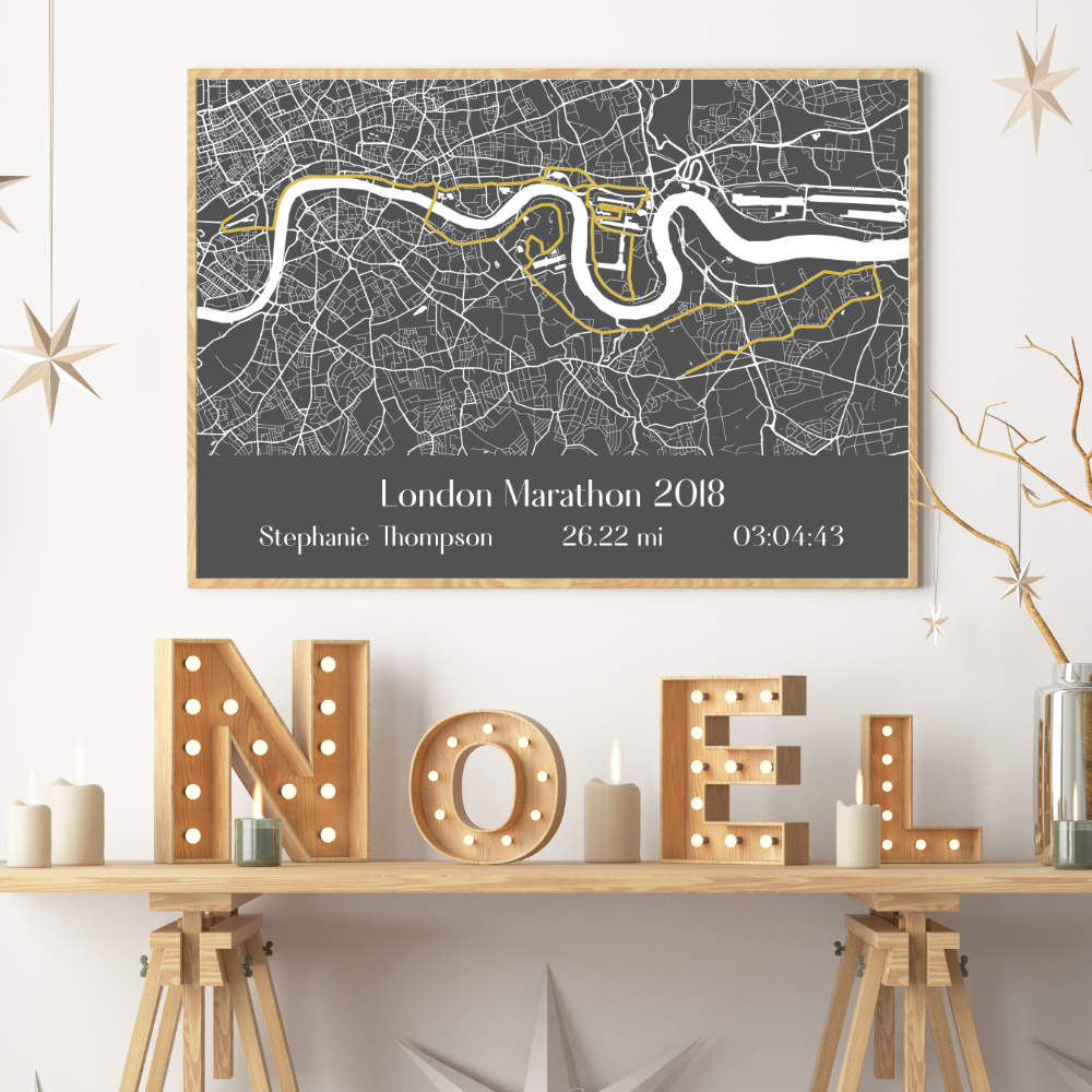 Personalised London Marathon Map Print