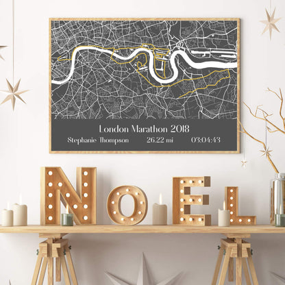Personalised London Marathon Map Print