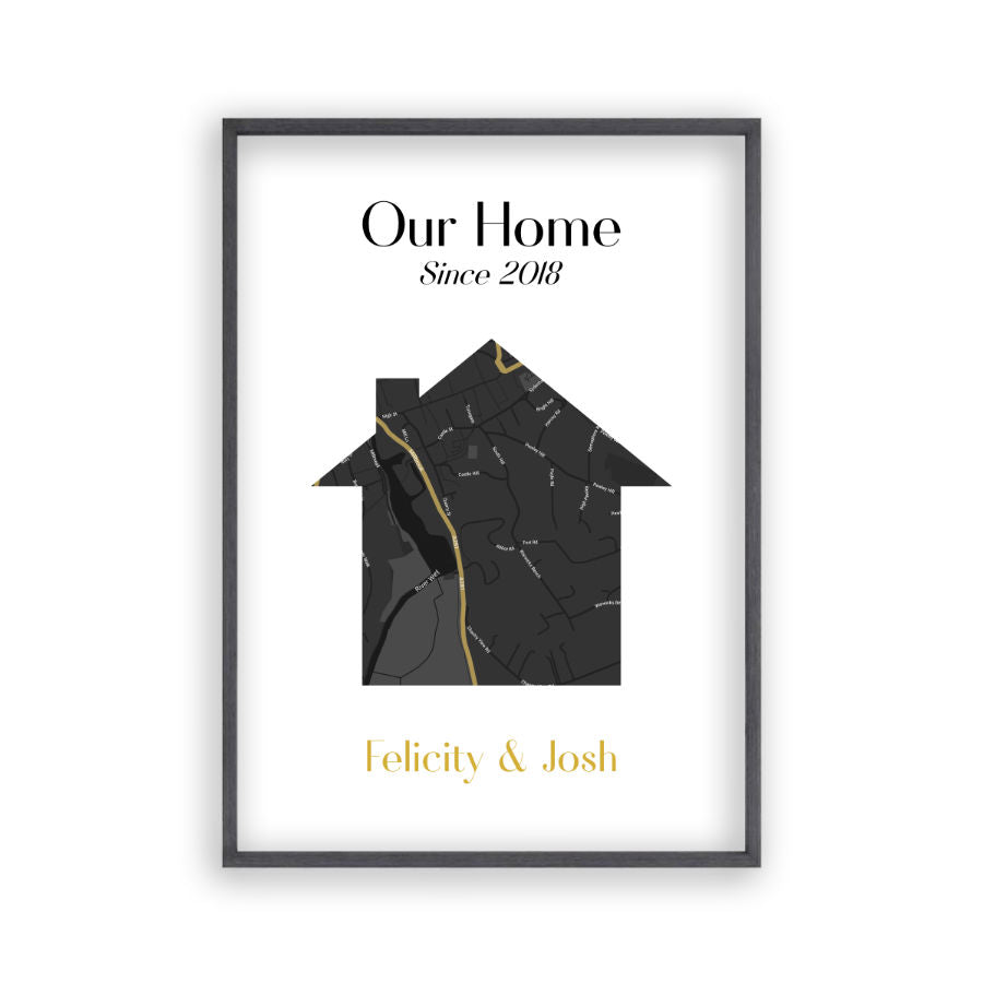 Personalised Map Home Print
