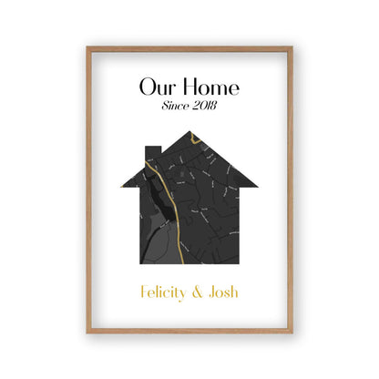 Personalised Map Home Print
