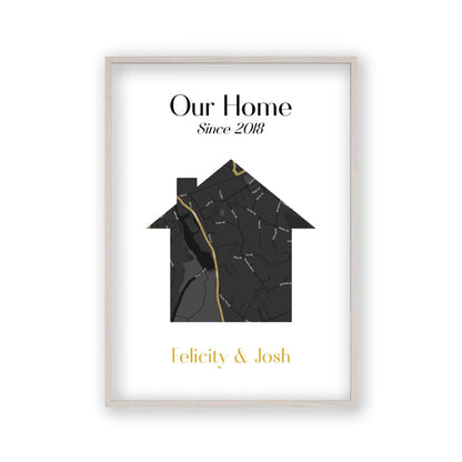 Personalised Map Home Print