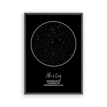 Personalised Star Map Night Sky Print