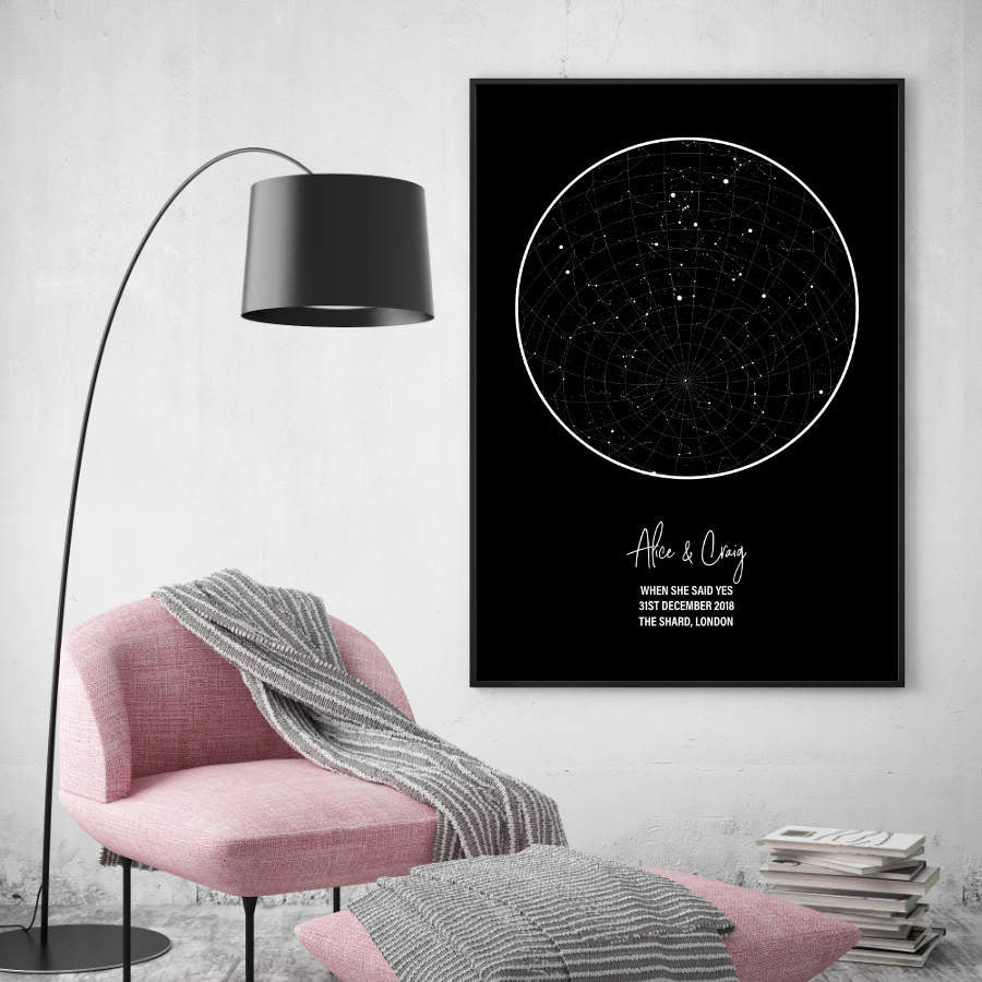 Personalised Star Map Night Sky Print