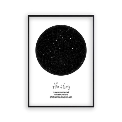 Personalised Star Map Night Sky Print