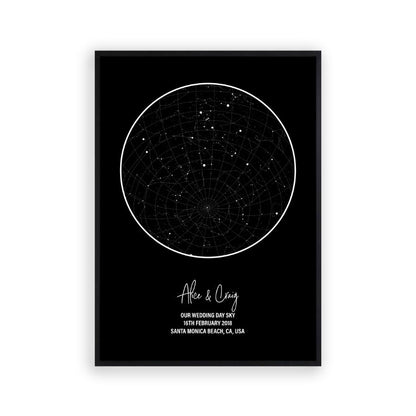 Personalised Star Map Night Sky Print