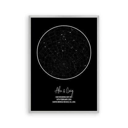 Personalised Star Map Night Sky Print