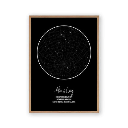 Personalised Star Map Night Sky Print