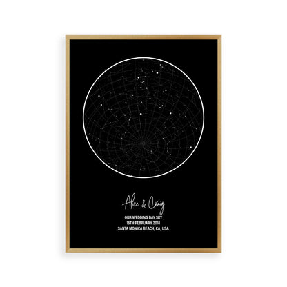 Personalised Star Map Night Sky Print