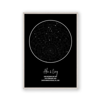 Personalised Star Map Night Sky Print