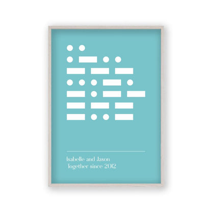 Personalised Morse Code Message Print - Blim & Blum