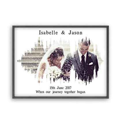 Personalised Photo Sound Wave Wedding Anniversary Print - Blim & Blum