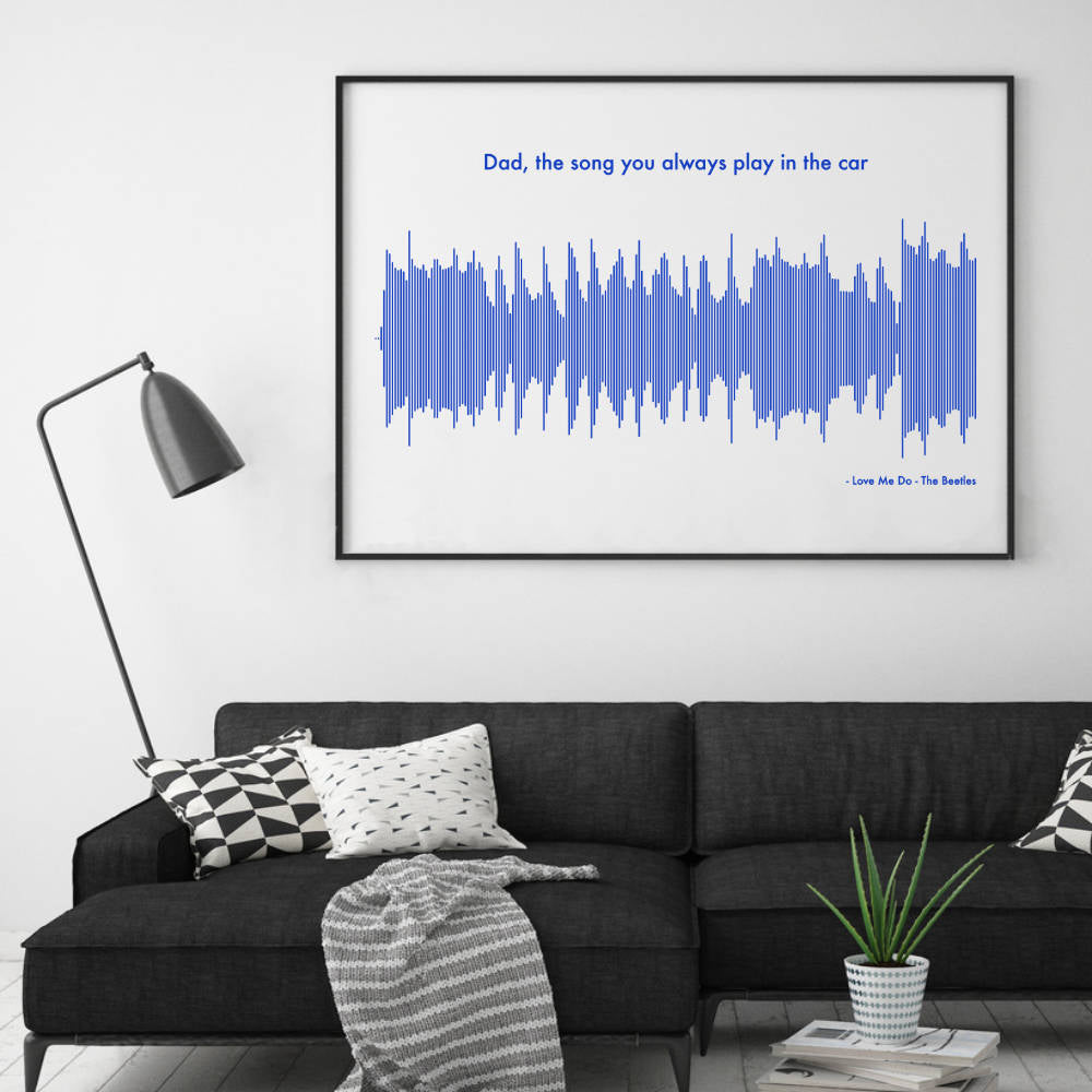 Personalised Sound Wave Music Song Print