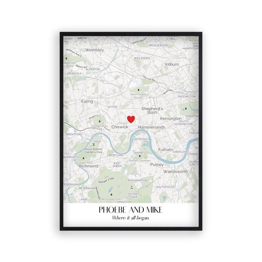 Personalised Special Place Map Print - Blim & Blum