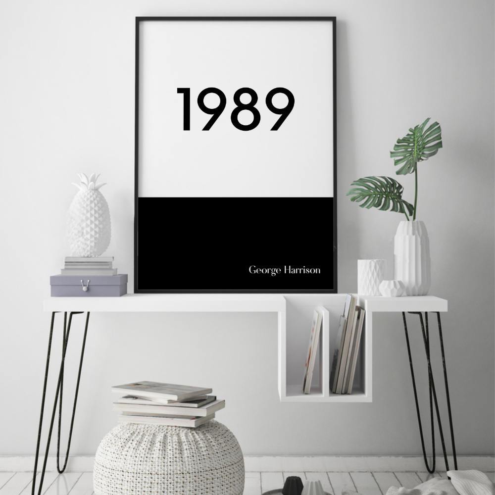 Personalised Typographic Year Print - Blim & Blum