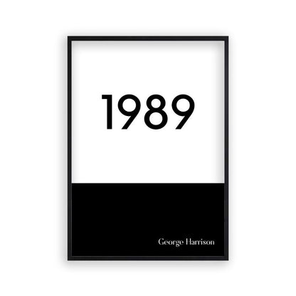 Personalised Typographic Year Print - Blim & Blum