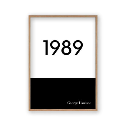 Personalised Typographic Year Print - Blim & Blum