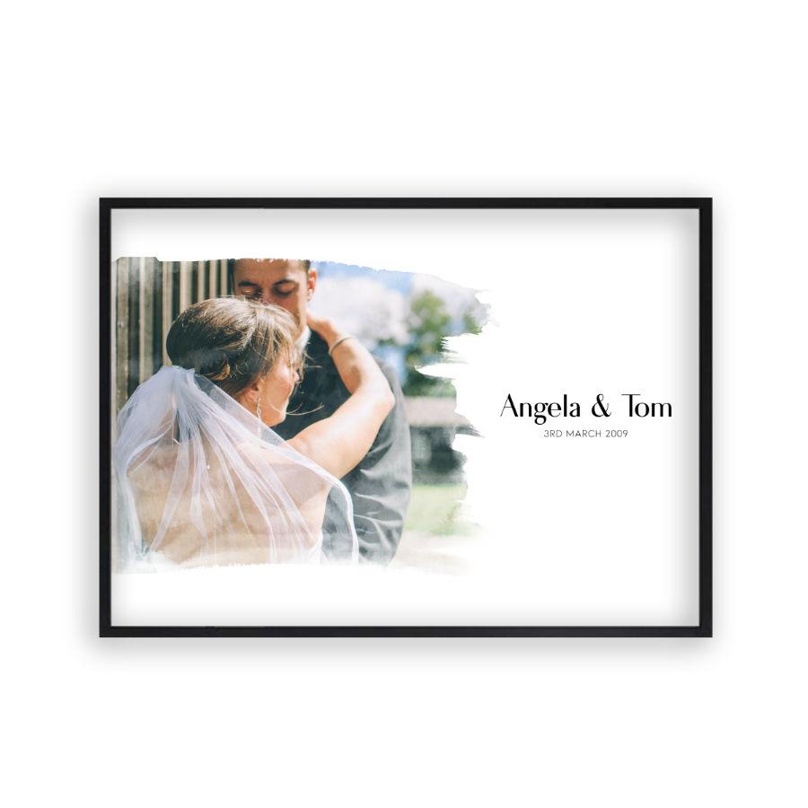 Personalised Watercolour Couple Photo Print - Blim & Blum