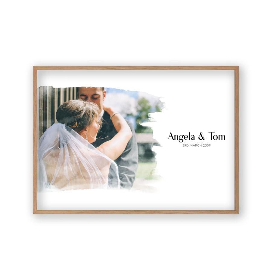 Personalised Watercolour Couple Photo Print - Blim & Blum