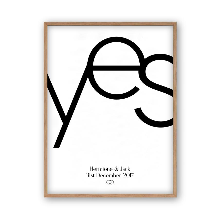 Personalised Yes Engagement Print - Blim & Blum