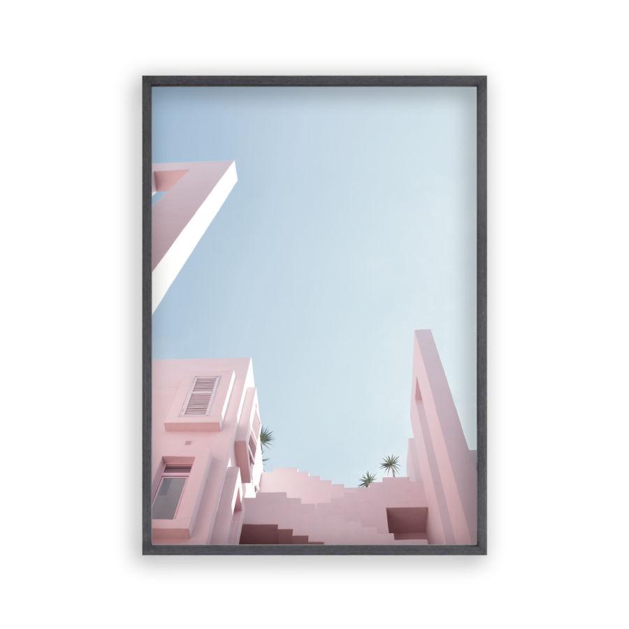 Pink Building Print - Blim & Blum
