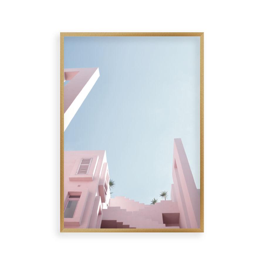 Pink Building Print - Blim & Blum