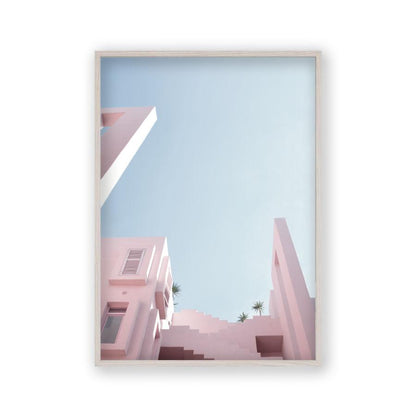 Pink Building Print - Blim & Blum